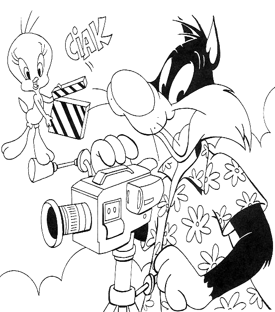 coloriage titi et gros minet filment